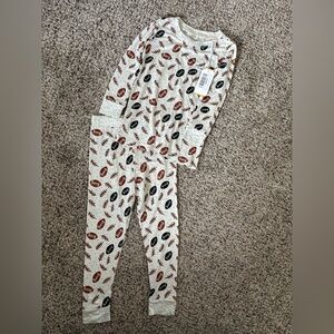 Little One Shop Boho Football Bamboo Pajama Set